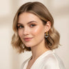 Women's Minimalist Double Ring Geometric Hoop Earrings With Stainless Steel Ear Needles And Vacuum Gold Plated Finish