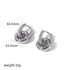 Women's Minimalist Double Ring Geometric Hoop Earrings With Stainless Steel Ear Needles And Vacuum Gold Plated Finish