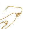 Women's Minimalist Doublelayer Doublering Geometric Round Alloy Necklace With Adjustable Chain And Polished Electroplated Finish