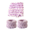 Women's Minimalist Fabric Headband And Wrist Band Set With Bow Tie Design