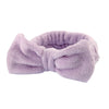 Women's Minimalist Fabric Headband And Wrist Band Set With Bow Tie Design