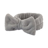 Women's Minimalist Fabric Headband And Wrist Band Set With Bow Tie Design