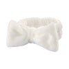 Women's Minimalist Fabric Headband And Wrist Band Set With Bow Tie Design