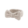 Women's Minimalist Fabric Headband And Wrist Band Set With Bow Tie Design