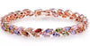 Women's Minimalist Floral Brass Zircon Crystal Bracelet Electroplated All Match High End Fashion Jewelry