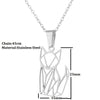 Women's Minimalist Fox Pendant Necklace Stainless Steel Hollow Animal Design With Electroplated Finish And Ochain