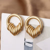 Women's Minimalist Frosted Geometric Metal Statement Earrings Fashion Jewelry Wholesale