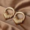 Women's Minimalist Frosted Geometric Metal Statement Earrings Fashion Jewelry Wholesale