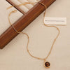 Women's Minimalist Geometric Alloy Choker Necklace With Electroplating And Brown Leather