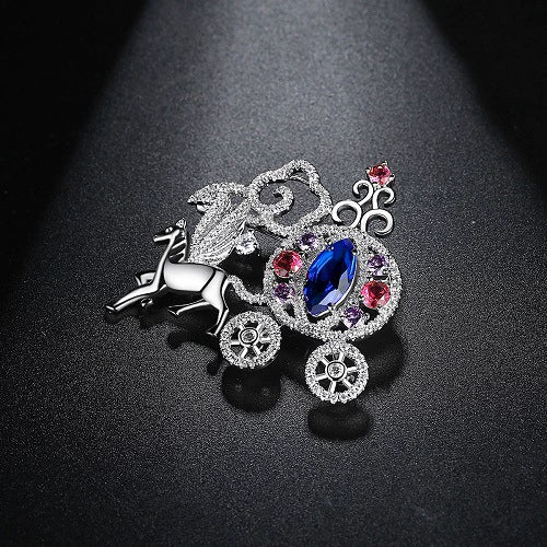 Women's Minimalist Geometric Animal Brooch With Zircon Inlay Electroplated Copper Corsage Pin And Clothing Accessory