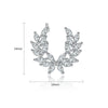 Women's Minimalist Geometric Branchshaped Wing Earrings With Zircon Accents Electroplated Copper Jewelry
