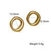 Women's Minimalist Geometric Circular Stainless Steel Hoop Earrings With Electroplated Finish