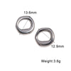 Women's Minimalist Geometric Circular Stainless Steel Hoop Earrings With Electroplated Finish