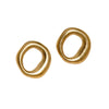 Women's Minimalist Geometric Circular Stainless Steel Hoop Earrings With Electroplated Finish