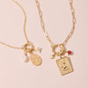 Women's Minimalist Geometric Copper 12 Birthstone Pendant Bracelet Accessories With Diamond Design