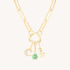 Women's Minimalist Geometric Copper 12 Birthstone Pendant Bracelet Accessories With Diamond Design