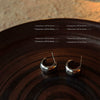 Women's Minimalist Geometric Copper Circle C Shape Earrings With Electroplated Metallic Retro Style