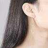 Women's Minimalist Geometric Copper Ear Threader Tassel Earrings With Zircon Accents And Elegant Long Drop Design