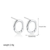 Women's Minimalist Geometric Copper Earrings With Electroplating And Irregular Double Ring Coil Winding Design