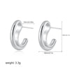 Women's Minimalist Geometric Copper Earrings With Electroplating And Irregular Double Ring Coil Winding Design