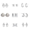 Women's Minimalist Geometric Copper Earrings With Electroplating And Irregular Double Ring Coil Winding Design