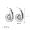 Women's Minimalist Geometric Copper Earrings With Electroplating And Irregular Double Ring Coil Winding Design