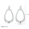 Women's Minimalist Geometric Copper Earrings With Electroplating And Irregular Double Ring Coil Winding Design