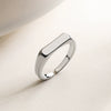 Women's Minimalist Geometric Copper 18K Gold Plated Open Ring Micropaved