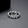 Women's Minimalist Geometric Copper Ring With Inlaid Zircon And Electroplated Finish Fashion Jewelry