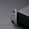 Women's Minimalist Geometric Copper Ring With Inlaid Zircon And Electroplated Finish Fashion Jewelry