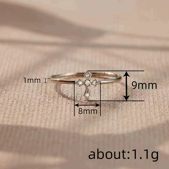Women's Minimalist Geometric Copper Ring With Zirconia Design