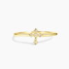 Women's Minimalist Geometric Copper Ring With Zirconia Design
