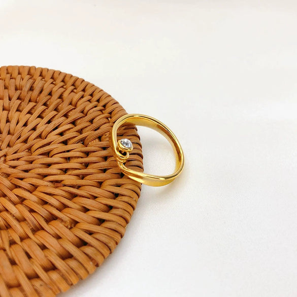 Women's Minimalist Geometric Ear Cuff Earrings Copper Gold Plated With Silver Needle Fashion Electroplated Opening Clip Design
