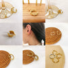 Women's Minimalist Geometric Ear Cuff Earrings Copper Gold Plated With Silver Needle Fashion Electroplated Opening Clip Design