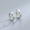 Women's Minimalist Geometric Hexagonal Hoop Earrings With Silver Needle And Electroplated Copper Honeycomb Design