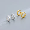 Women's Minimalist Geometric Hexagonal Hoop Earrings With Silver Needle And Electroplated Copper Honeycomb Design
