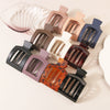 Women's Minimalist Geometric Pc Spray Painted Square Highend Grab Clip Hair Accessories