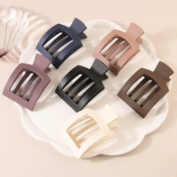 Women's Minimalist Geometric Pc Spray Painted Square Highend Grab Clip Hair Accessories