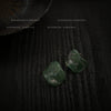 Women's Minimalist Geometric Resin Potato Chip Shaped Earrings With Silver Needle Smudged Color Retro Fashion Earrings
