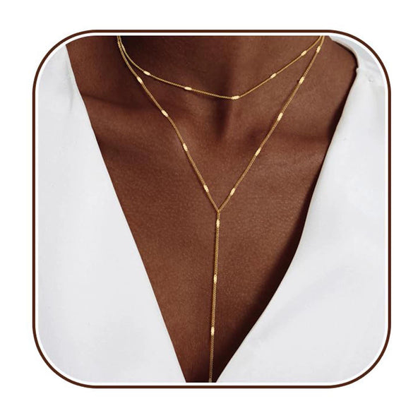 Women's Minimalist Geometric Round Copper Necklace With Regular Chain Electroplated Simple Fashion Clavicle Chain