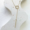 Women's Minimalist Geometric Round Copper Necklace With Regular Chain Electroplated Simple Fashion Clavicle Chain