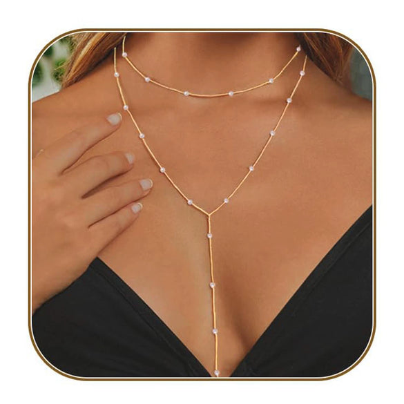 Women's Minimalist Geometric Round Copper Necklace With Regular Chain Electroplated Simple Fashion Clavicle Chain