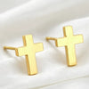 Women's Minimalist Geometric Square Cross Earrings Electroplated Alloy Fashion Jewelry With Stainless Steel Ear Posts For Everyday Wear