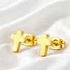 Women's Minimalist Geometric Square Cross Earrings Electroplated Alloy Fashion Jewelry With Stainless Steel Ear Posts For Everyday Wear