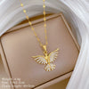 Women's Minimalist Geometric Stainless Steel And Copper Necklace With Electroplating