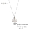 Women's Minimalist Geometric Stainless Steel And Pearl Marine Shell Necklace Pendant With Electroplating