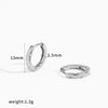 Women's Minimalist Geometric Stainless Steel Hoop Earrings With Pvd Vacuum Gold Plating And Diamond Encrusted Detail Non Fading Simple Style
