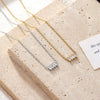 Women's Minimalist Geometric Titanium Steel O Chain Diamond Necklace With Horse Eye Zircon And Electroplating