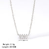 Women's Minimalist Geometric Titanium Steel O Chain Diamond Necklace With Horse Eye Zircon And Electroplating