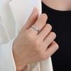 Women's Minimalist Geometric Titanium Steel Rhomboid Ring With Electroplating